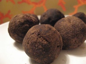 Chocolate rum truffles